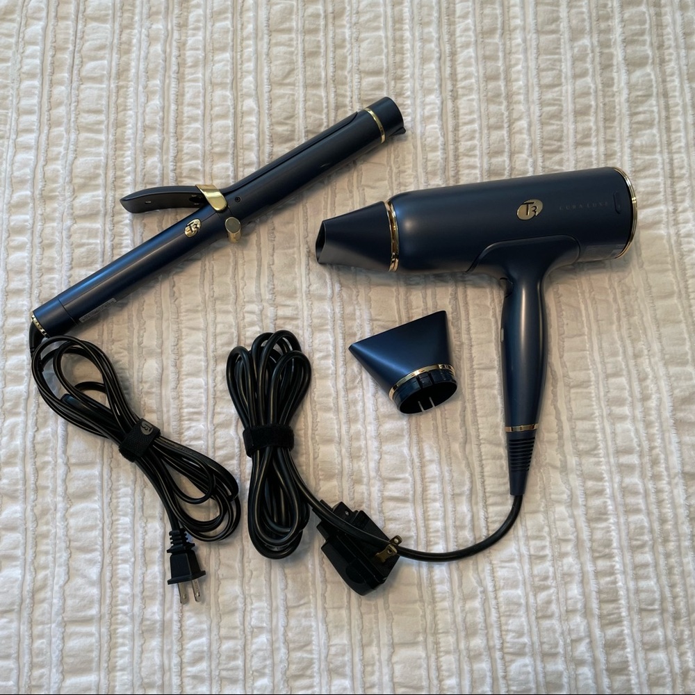T3 Cura Luxe hair dryer and 1.25” curling iron set